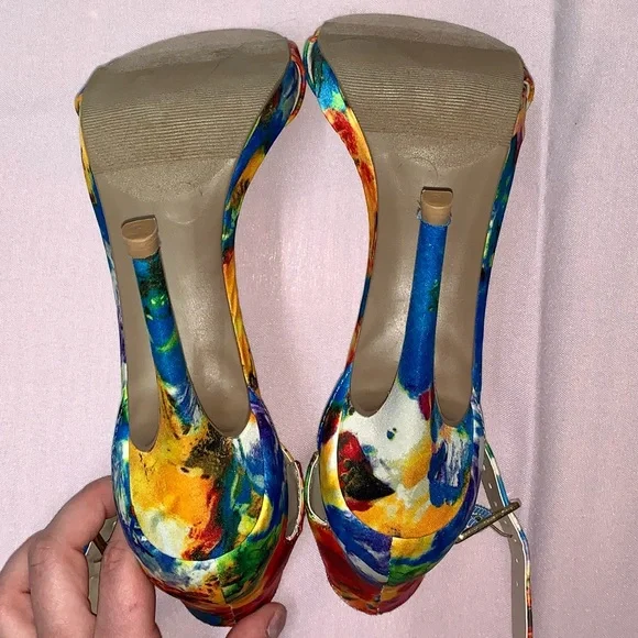 ‼️👠‼️BOGO 50% OFF Pretty multi colored high heels - Picture 8 of 15
